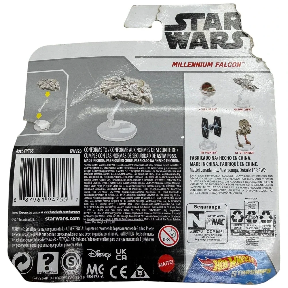 Hot Wheels Star Wars Starships Landspeeder‎ Sandcrawler Millennium Falcon Lot